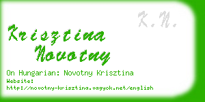 krisztina novotny business card